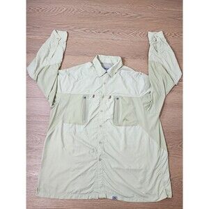 Simms Vented Fishing Shirt Mens XXL Button Double Front Pocket Lightweight